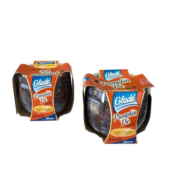 Glade Thomas Kinkade Limited Edition Pumpkin Pie Scented Candles Set of 2 2005 - Picture 5 of 5